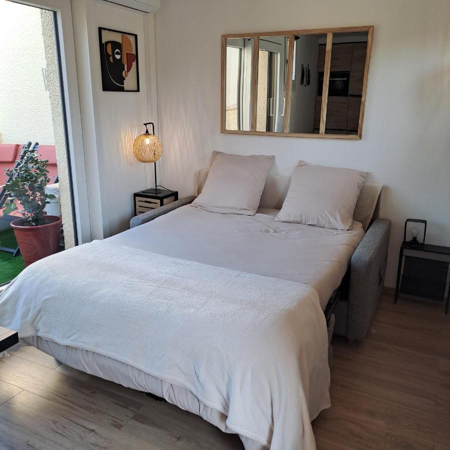 Studio Climatise Cosy Avec Grande Piscine Chauffee Agde Buitenkant foto
